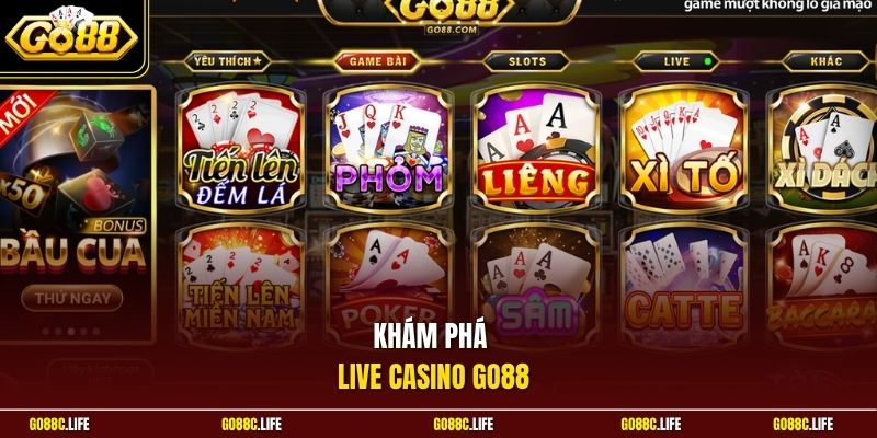 Khám phá Live Casino GO88